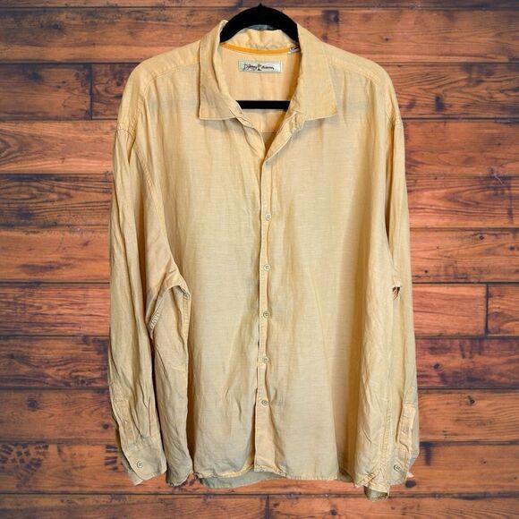 5 for $25🔥Tommy Bahama Orange Long Sleeve Button Front Shirt XL Tall - Picture 1 of 6